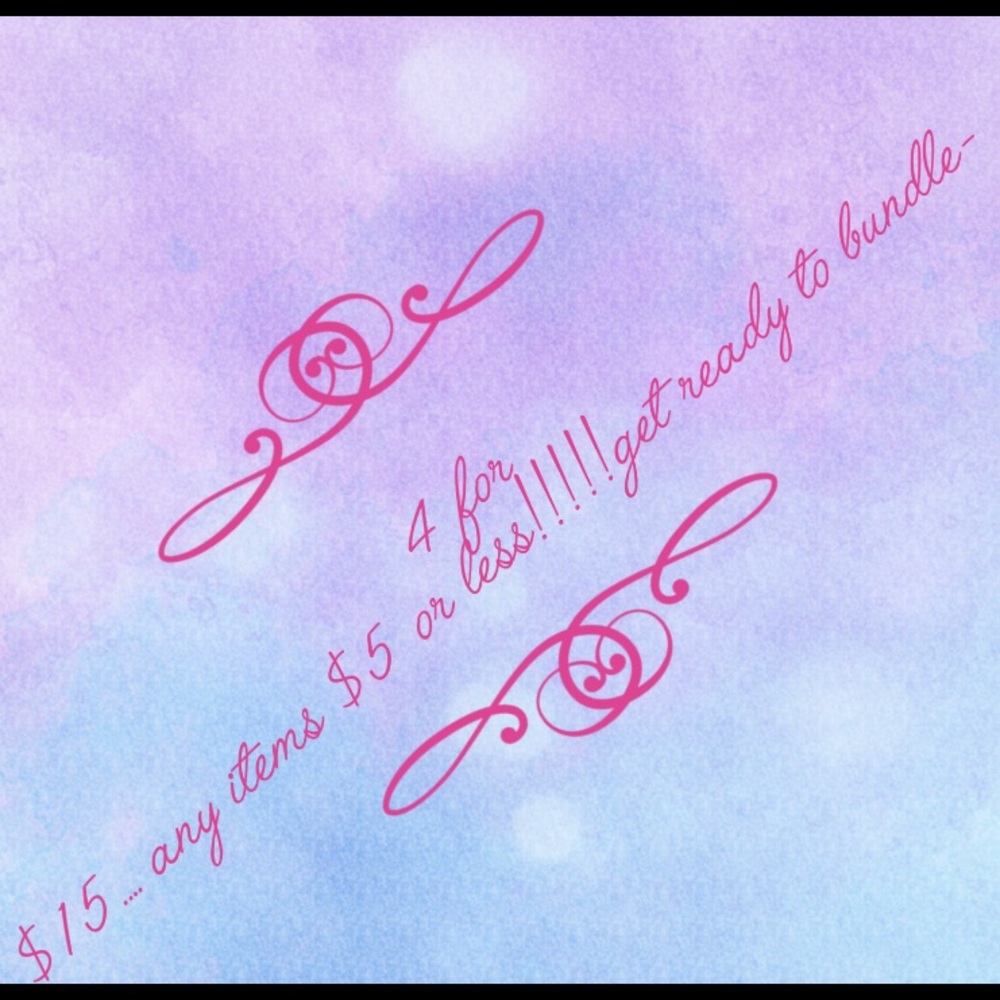 4 items $5 or less🌸🌸🌸 4 $15